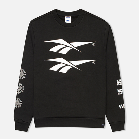 Мужская толстовка Reebok x Wood Wood Crewneck Black/White