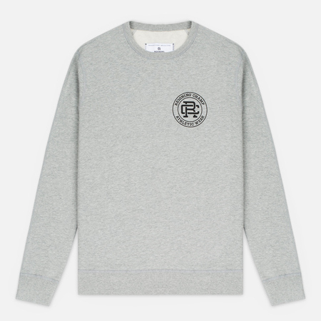 Мужская толстовка Reigning Champ Crest Logo Crew Neck Heather Grey
