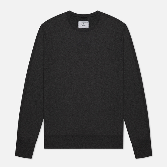 Мужская толстовка Reigning Champ Crew Neck Midweight Twill Terry Heather Charcoal