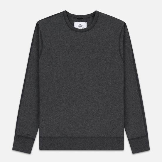 Мужская толстовка Reigning Champ Crew Neck Midweight Twill Terry Heather Charcoal