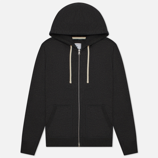 Мужская толстовка Reigning Champ Midweight Terry Full Zip Heather Charcoal