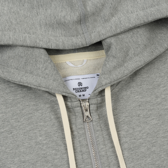 Мужская толстовка Reigning Champ Midweight Terry Full Zip Heather Grey