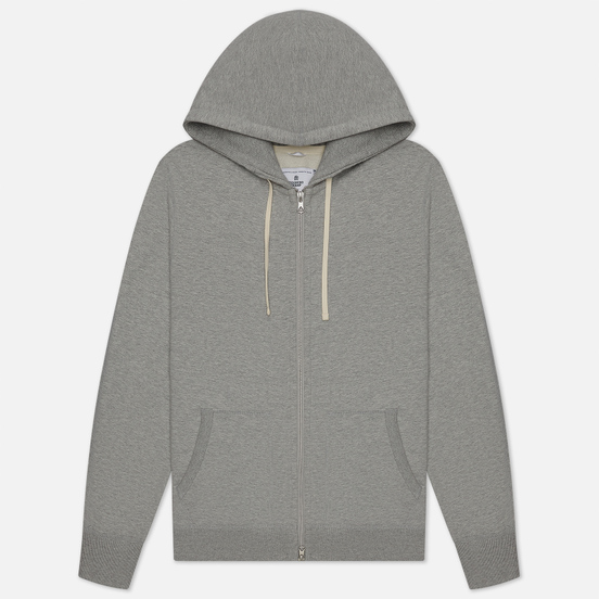Мужская толстовка Reigning Champ Midweight Terry Full Zip Heather Grey