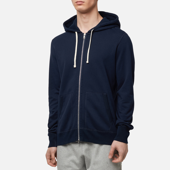 Мужская толстовка Reigning Champ Midweight Terry Full Zip Navy