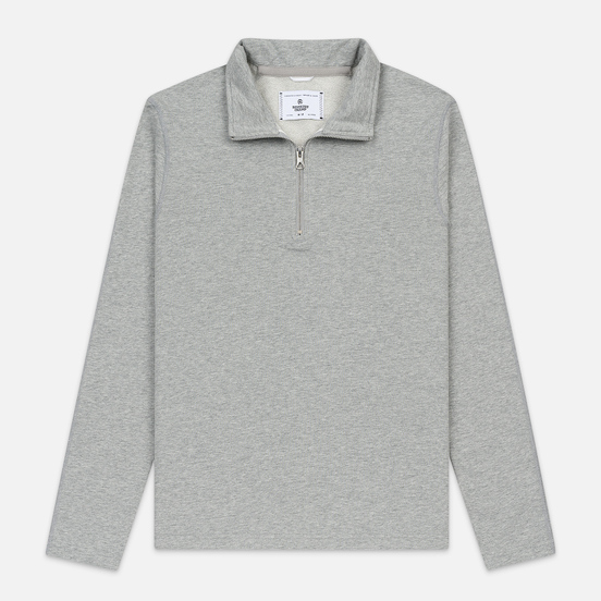 Мужская толстовка Reigning Champ Pima Lightweight Terry Half Zip Pullover Heather Grey