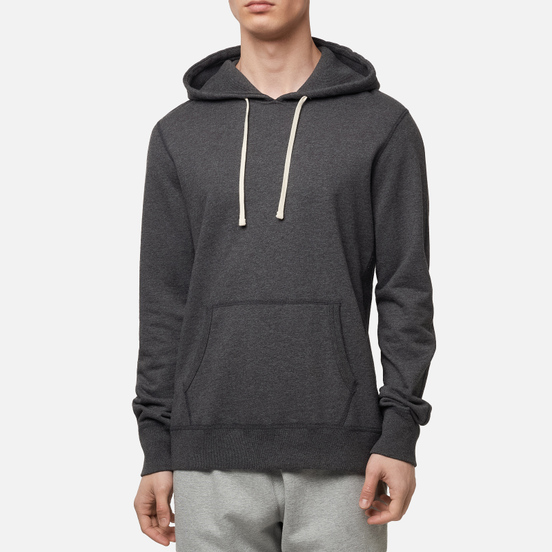 Мужская толстовка Reigning Champ Pullover Midweight Twill Terry Heather Charcoal