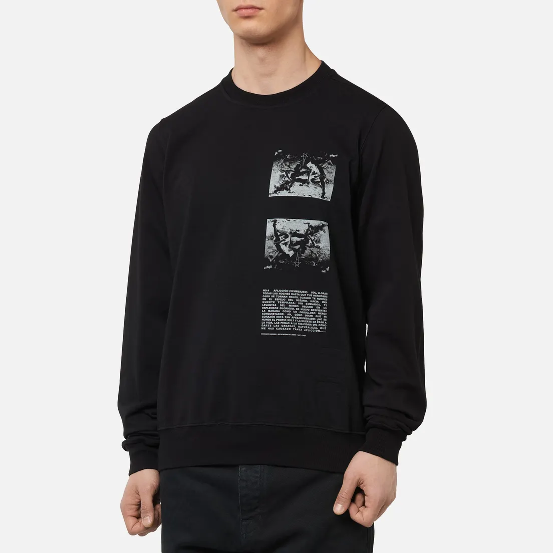 Rick Owens DRKSHDW Мужская толстовка Tecuatl Pentagram Crew Neck