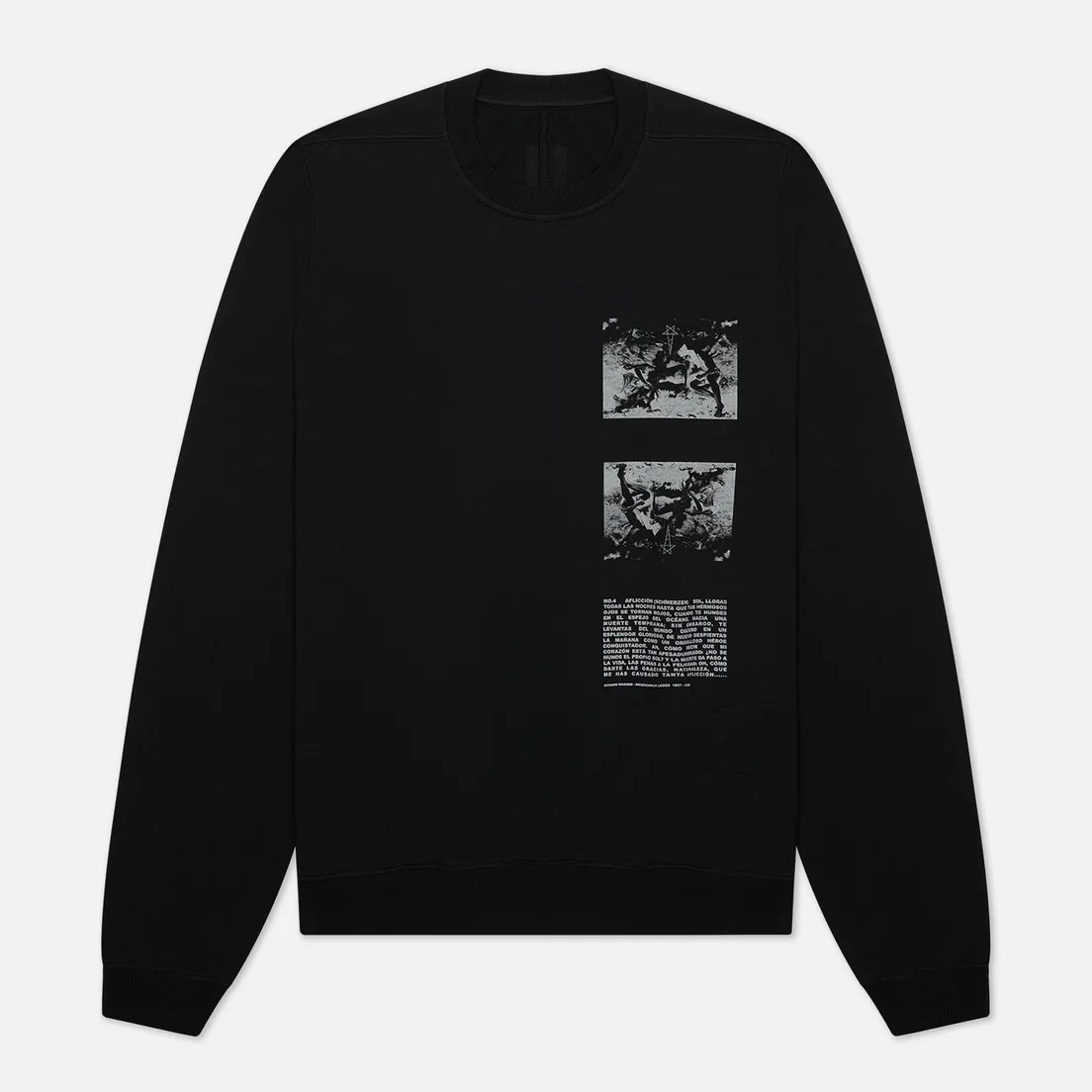 Rick Owens DRKSHDW Мужская толстовка Tecuatl Pentagram Crew Neck