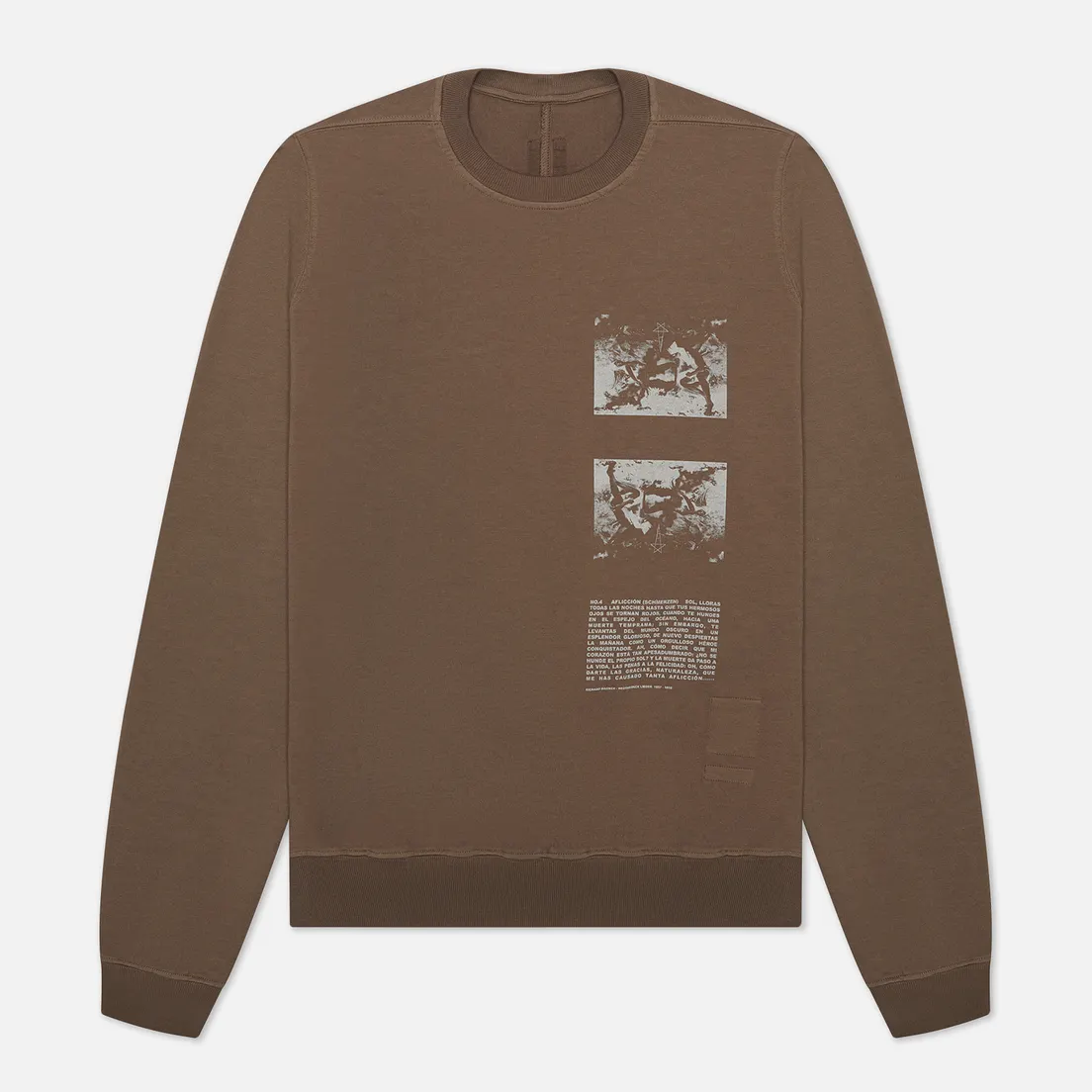 Rick Owens DRKSHDW Мужская толстовка Tecuatl Pentagram Crew Neck