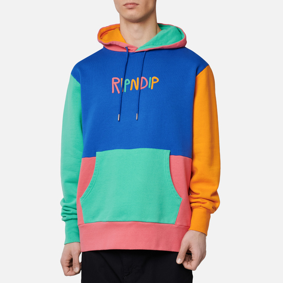 Мужская толстовка RIPNDIP Color Block Multi Panel Hoodie Multicolor