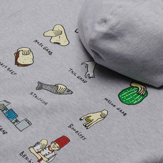 Мужская толстовка RIPNDIP Grabs Hoodie Ash