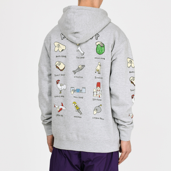 Мужская толстовка RIPNDIP Grabs Hoodie Ash