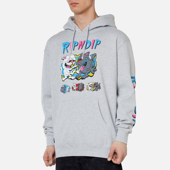 Мужская толстовка RIPNDIP Hash Bros Hoodie Heather Grey