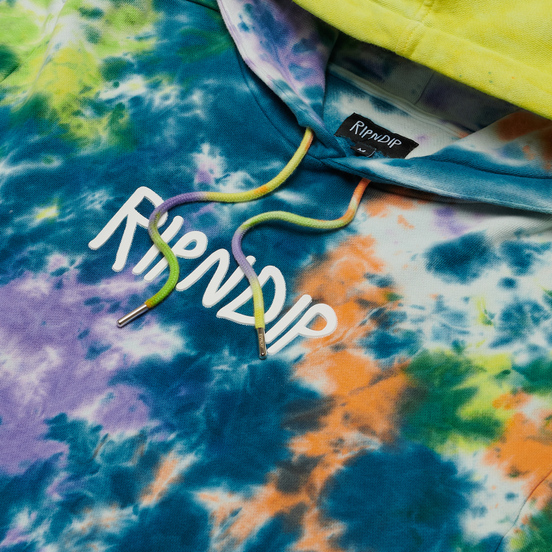 Мужская толстовка RIPNDIP Rubber Logo Hoodie Tie Dye