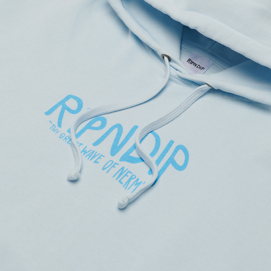 Мужская толстовка RIPNDIP The Great Wave Of Nerm Hoodie Powder Blue