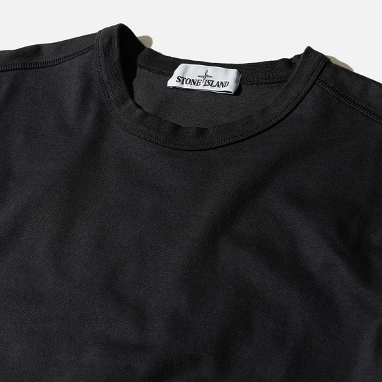 Мужская толстовка Stone Island Classic Crew Neck Heavyweight Cotton Black