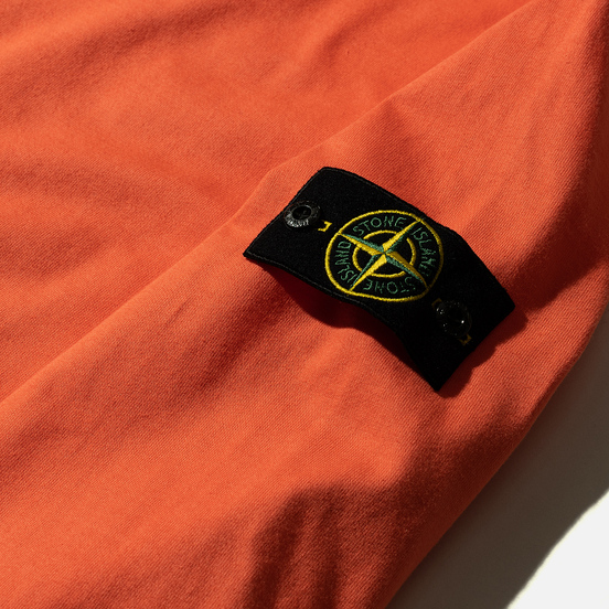Мужская толстовка Stone Island Classic Crew Neck Heavyweight Cotton Bright Orange