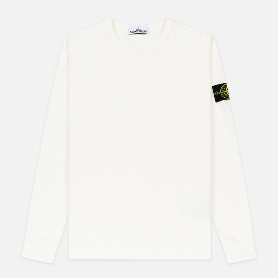 Мужская толстовка Stone Island Classic Crew Neck Heavyweight Cotton Ivory