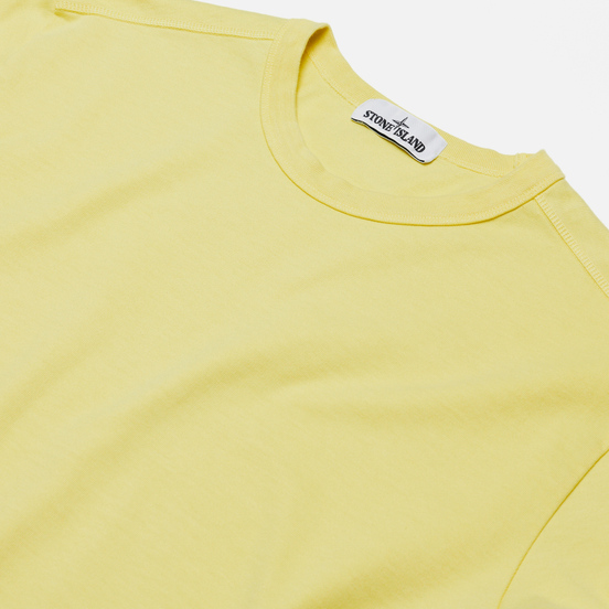 Мужская толстовка Stone Island Classic Crew Neck Heavyweight Cotton Lemon