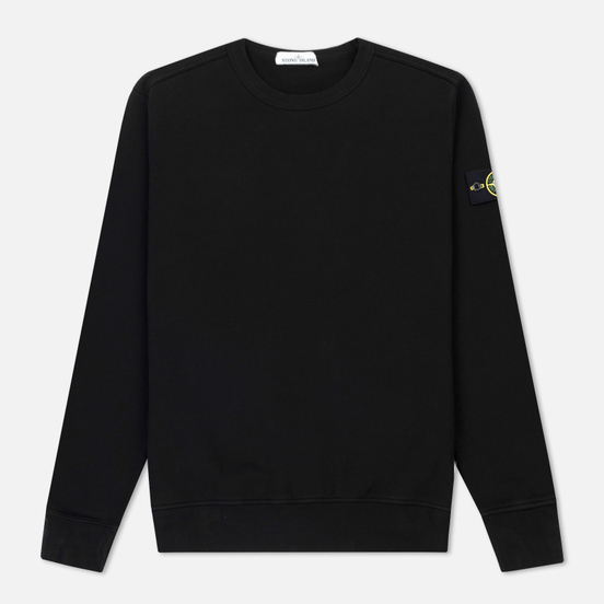 Мужская толстовка Stone Island Crew Neck Brushed Cotton Fleece Black