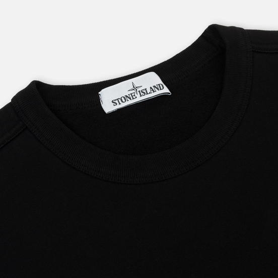 Мужская толстовка Stone Island Crew Neck Brushed Cotton Fleece Black
