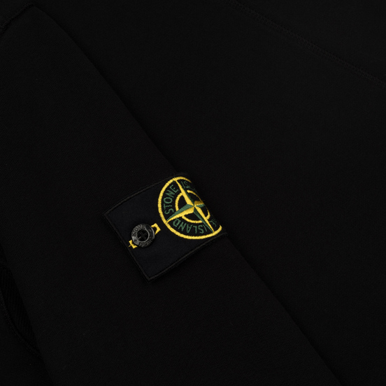 Мужская толстовка Stone Island Crew Neck Brushed Cotton Fleece Black