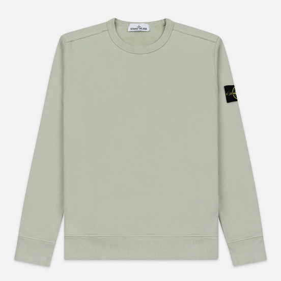 stone island cotton fleece crewneck sweatshirt