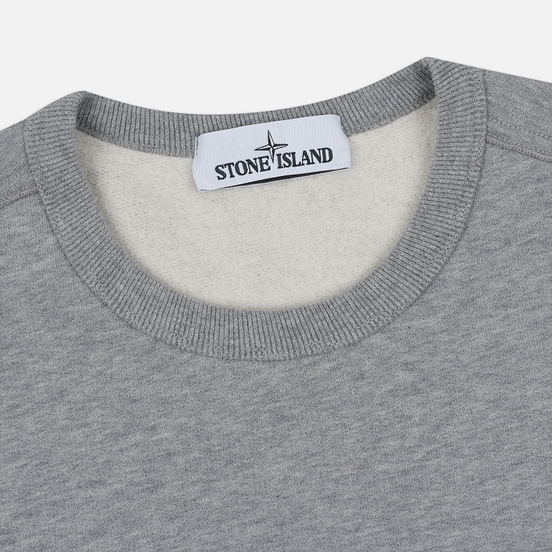 Мужская толстовка Stone Island Crew Neck Brushed Cotton Fleece Dust Melange