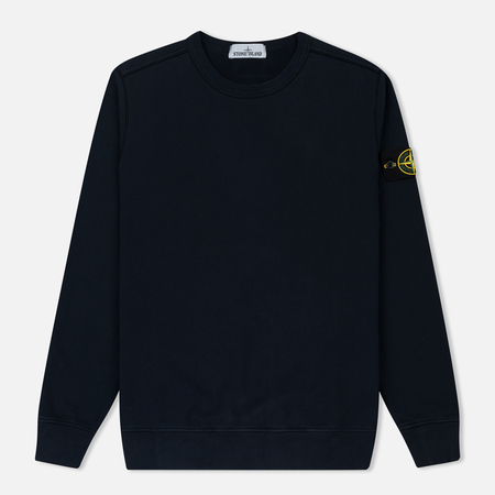 Мужская толстовка Stone Island Crew Neck Brushed Cotton Fleece Marine Blue