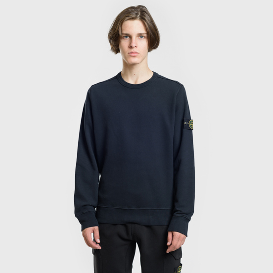 Мужская толстовка Stone Island Crew Neck Brushed Cotton Fleece Navy