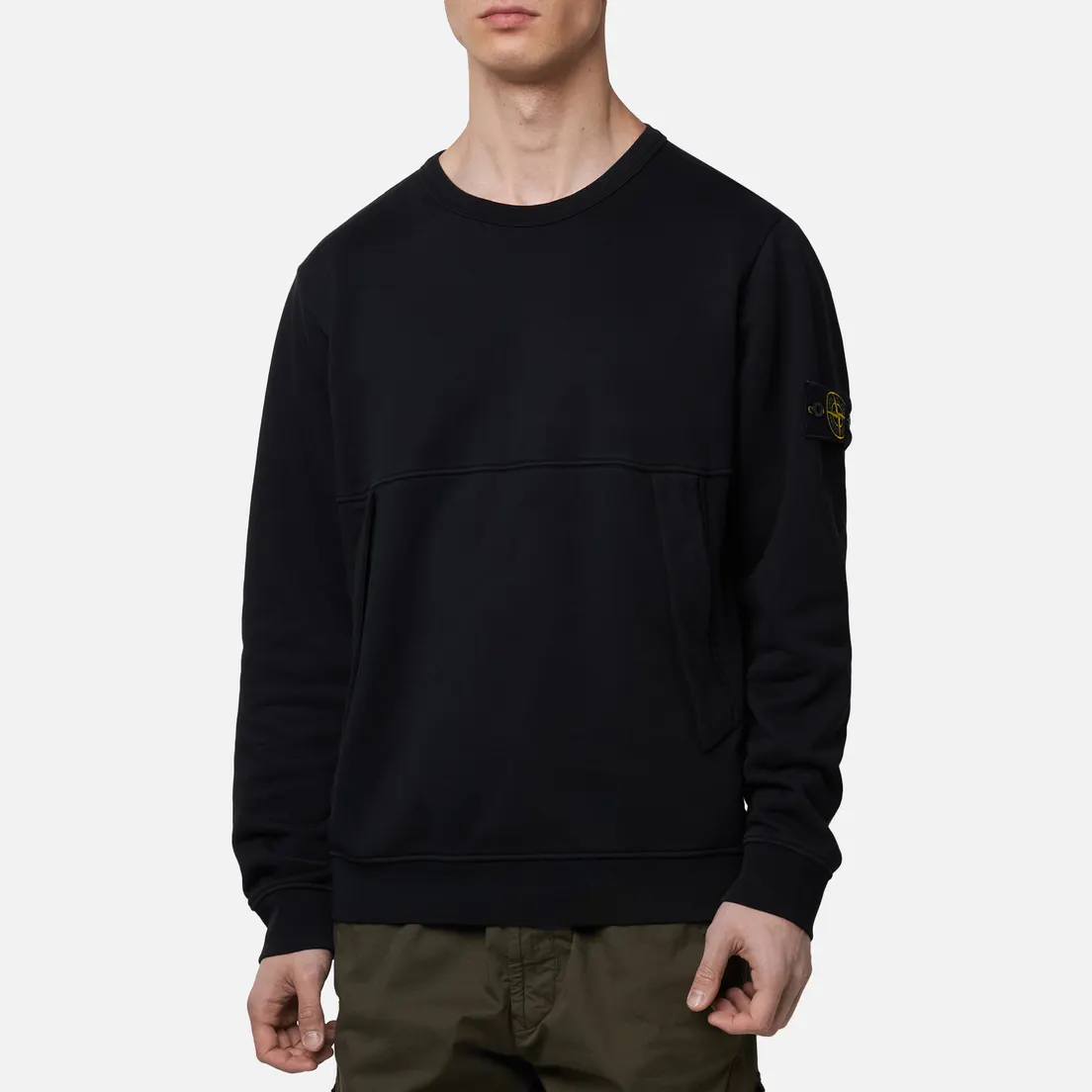 Stone Island Мужская толстовка Crew Neck Diagonal Pockets
