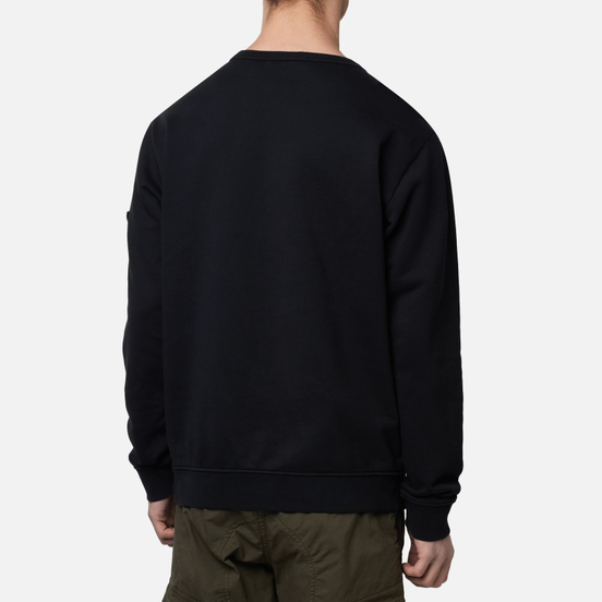 Мужская толстовка Stone Island Crew Neck Diagonal Pockets Black