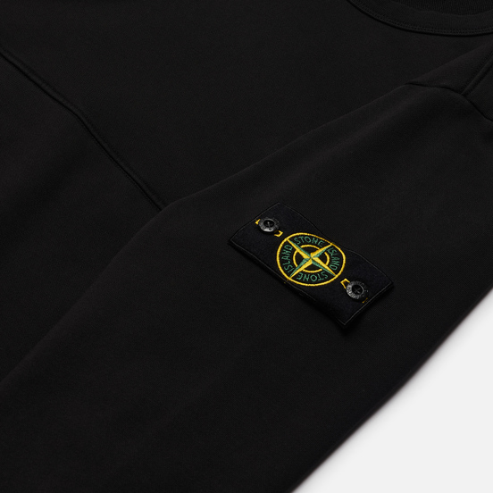 Мужская толстовка Stone Island Crew Neck Diagonal Pockets Black