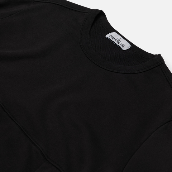 Мужская толстовка Stone Island Crew Neck Diagonal Pockets Black