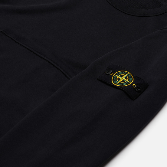 Мужская толстовка Stone Island Crew Neck Diagonal Pockets Navy Blue