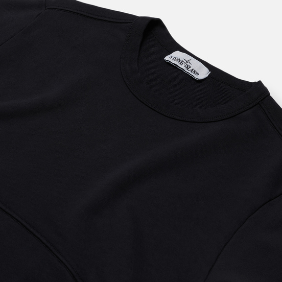 Мужская толстовка Stone Island Crew Neck Diagonal Pockets Navy Blue