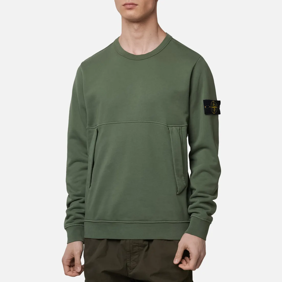Stone Island Мужская толстовка Crew Neck Diagonal Pockets