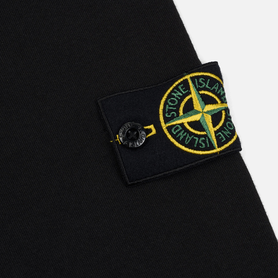 Мужская толстовка Stone Island Crew Neck Heavy Cotton Garment Dyed Black