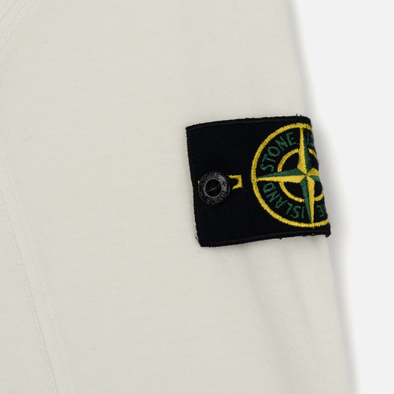 Мужская толстовка Stone Island Crew Neck Heavy Cotton Garment Dyed Ivory