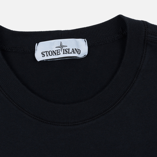 Мужская толстовка Stone Island Crew Neck Heavy Cotton Garment Dyed Navy