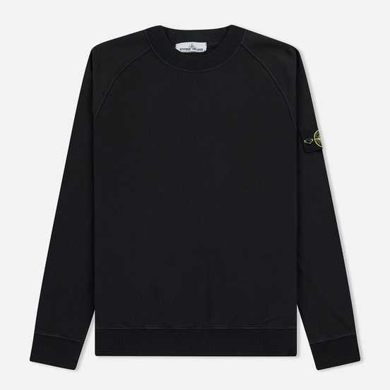 Мужская толстовка Stone Island Crew Neck Stretched Brushed Black