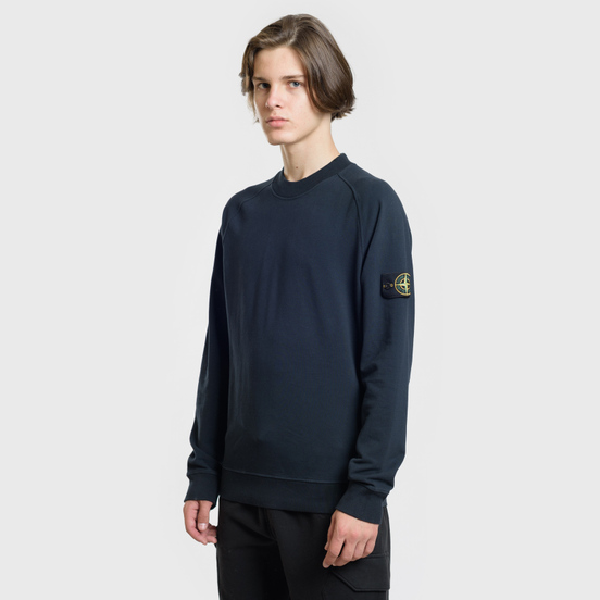 Мужская толстовка Stone Island Crew Neck Stretched Brushed Navy