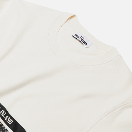 Мужская толстовка Stone Island Drone Three Crew Neck Ivory