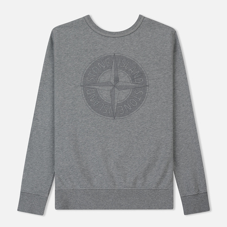 Мужская толстовка Stone Island Embossed Logo Applied Chest Dust Grey