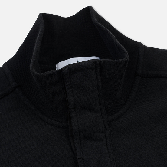 Мужская толстовка Stone Island Garment Dyed Half Zip Black