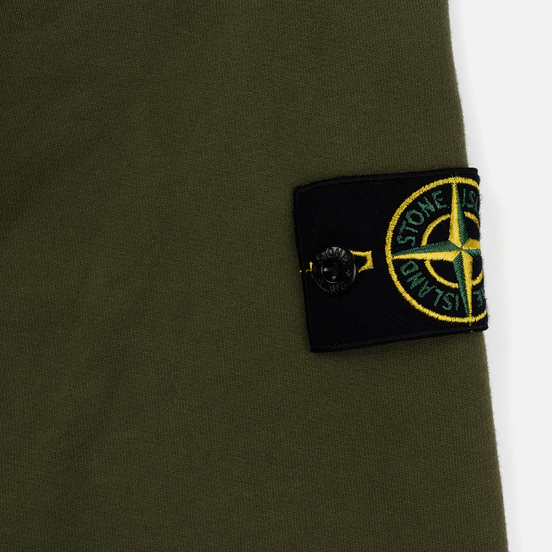 Мужская толстовка Stone Island Garment Dyed Half Zip Olive Green