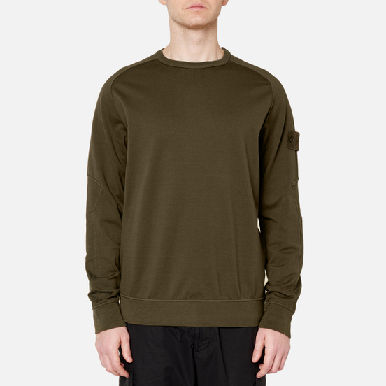 Мужская толстовка Stone Island Ghost Piece Crew Neck Military Green