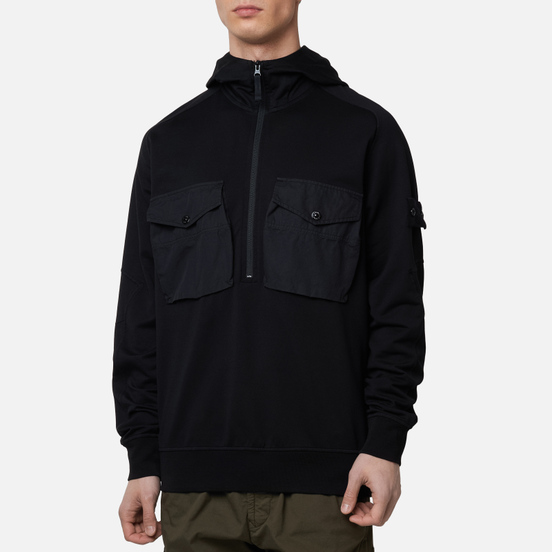 Мужская толстовка Stone Island Ghost Piece Hoodie Black