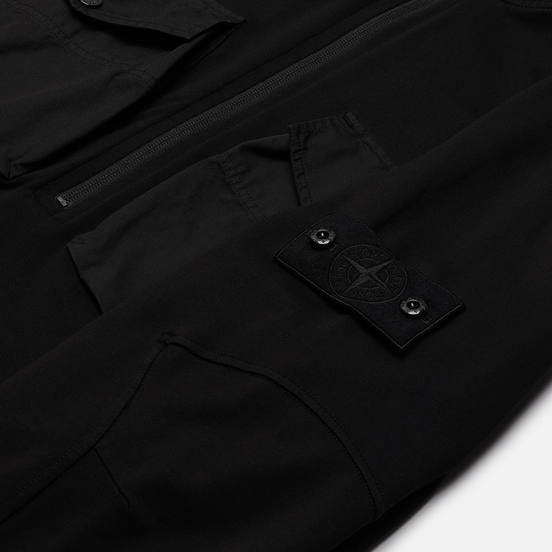Мужская толстовка Stone Island Ghost Piece Hoodie Black