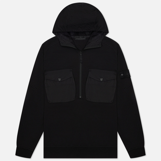 Мужская толстовка Stone Island Ghost Piece Hoodie Black
